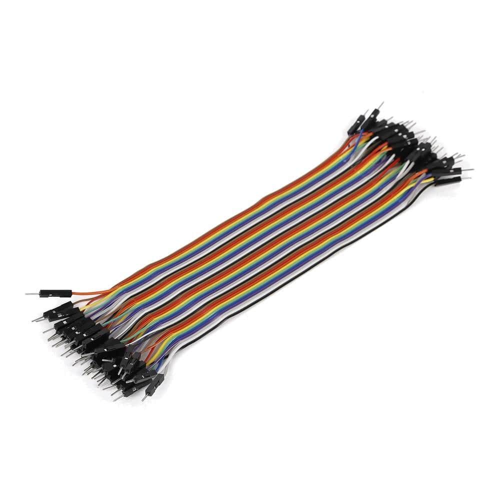 Mikroelektronika d.o.o. MIKROE-2315 Ribbon Cable 40-wire, Male/Male, 20 cm - The Debug Store UK