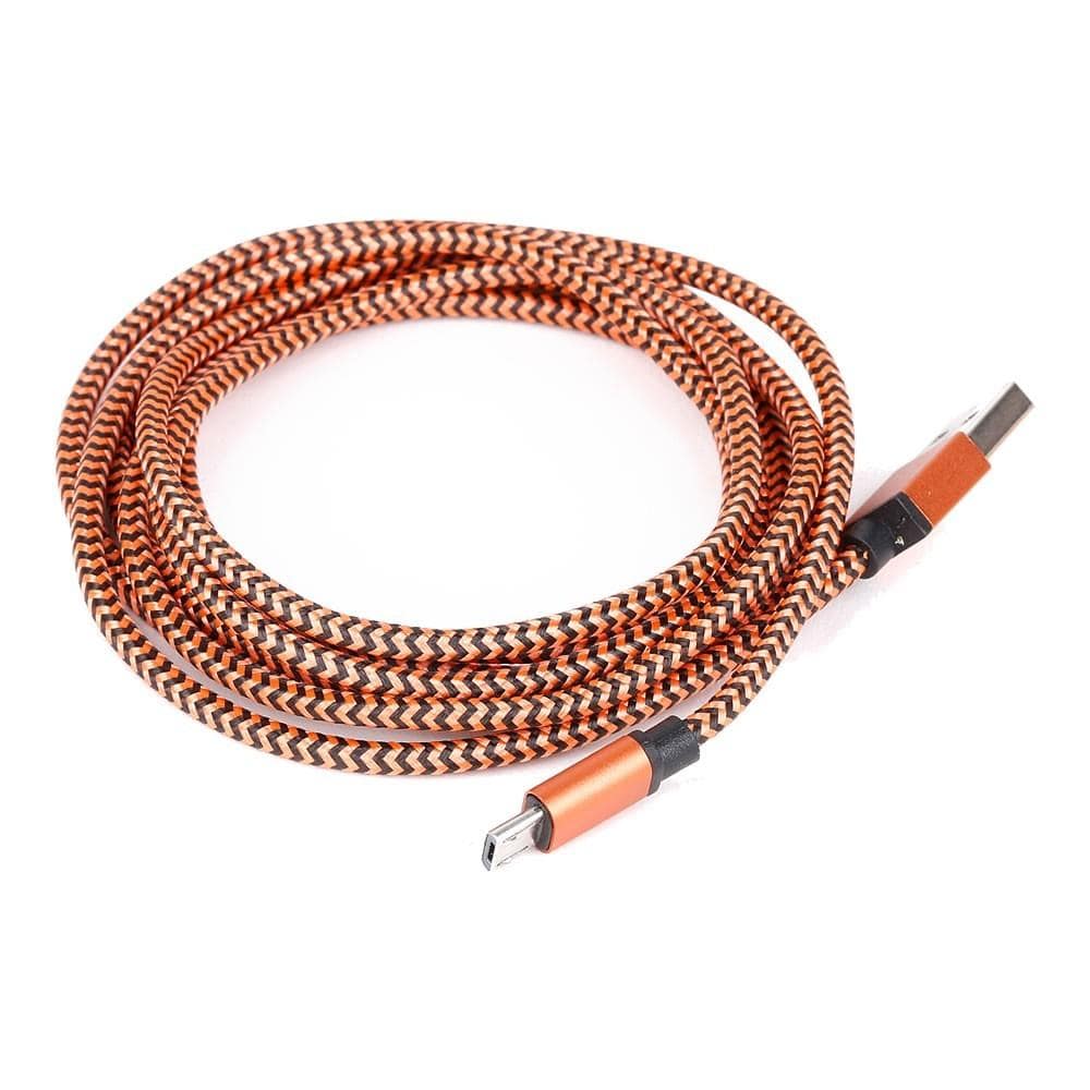 Mikroelektronika d.o.o. MIKROE-2234 USB Cable 2m Braided Brown (Type A-Micro B) - The Debug Store UK