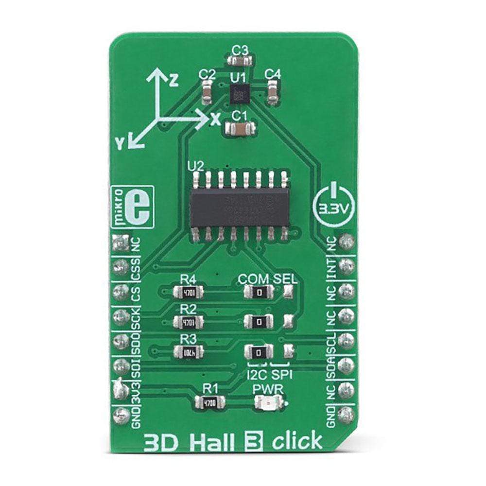 Mikroelektronika d.o.o. MIKROE-3310 3D Hall 3 Click Board - The Debug Store UK