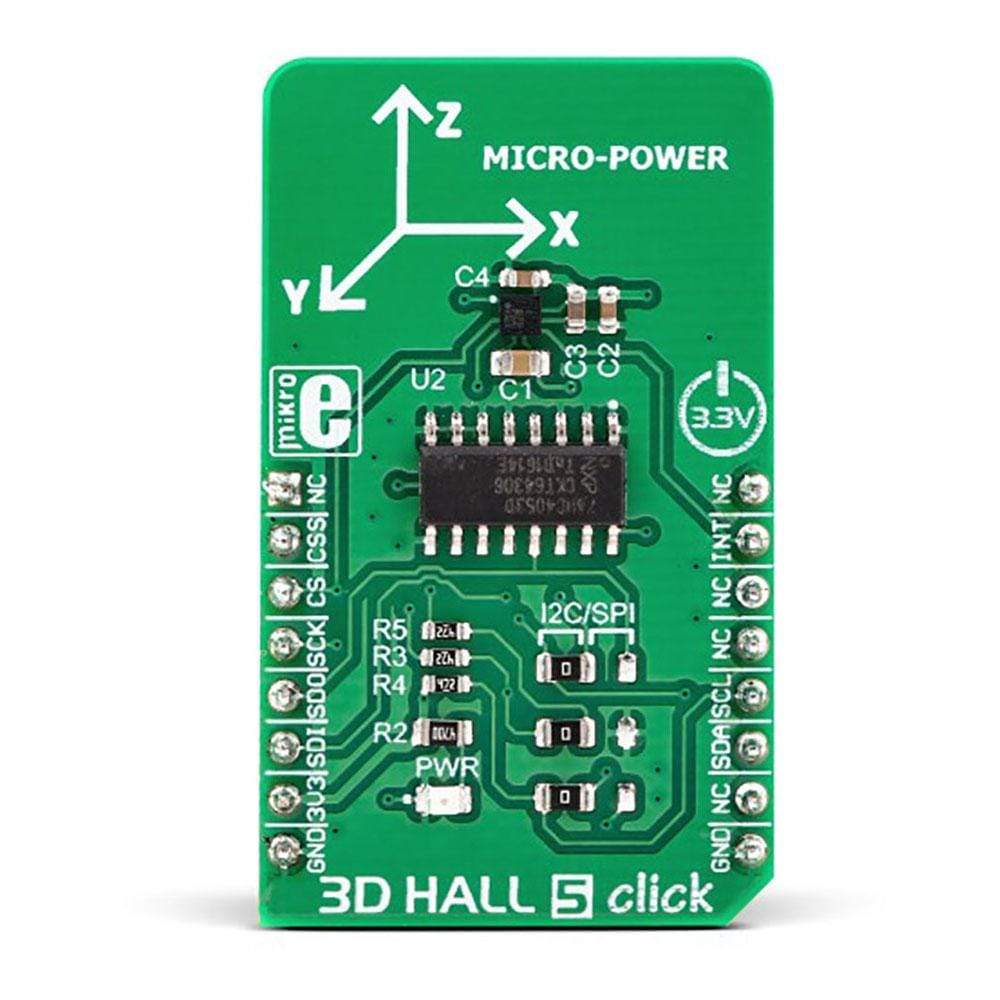 Mikroelektronika d.o.o. MIKROE-3197 3D Hall 5 Click Board - The Debug Store UK