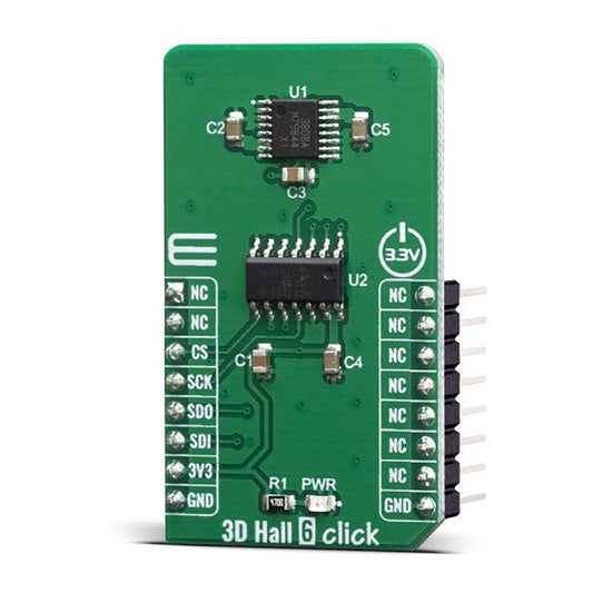 Mikroelektronika d.o.o. MIKROE-3764 3D Hall 6 Click Board - The Debug Store UK