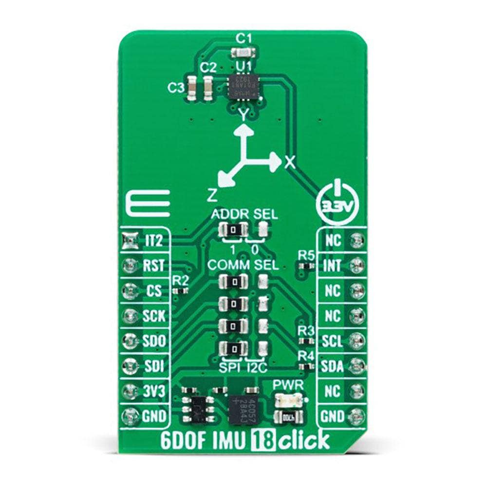 Mikroelektronika d.o.o. MIKROE-5591 6DOF IMU 18 Click Board - The Debug Store UK