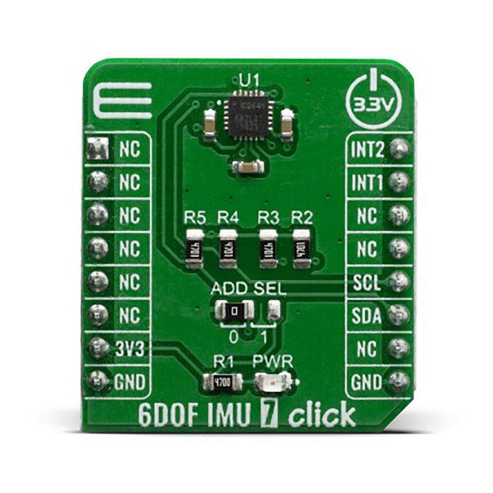 Mikroelektronika d.o.o. MIKROE-3776 6DOF IMU 7 Click Board - The Debug Store UK