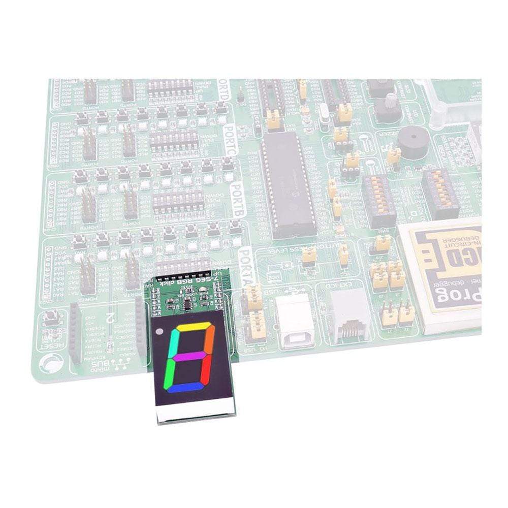 Mikroelektronika d.o.o. MIKROE-2734 7-Seg RGB Click Board - The Debug Store UK