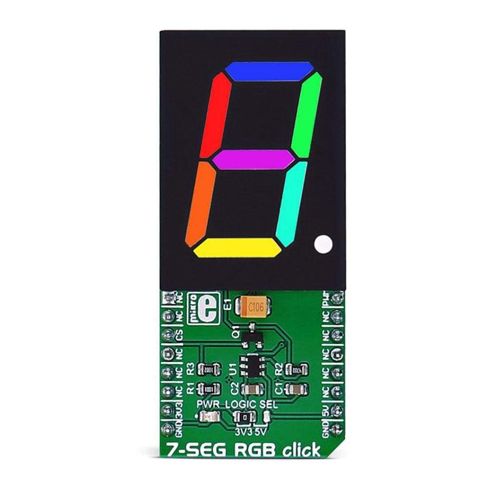 Mikroelektronika d.o.o. MIKROE-2734 7-Seg RGB Click Board - The Debug Store UK