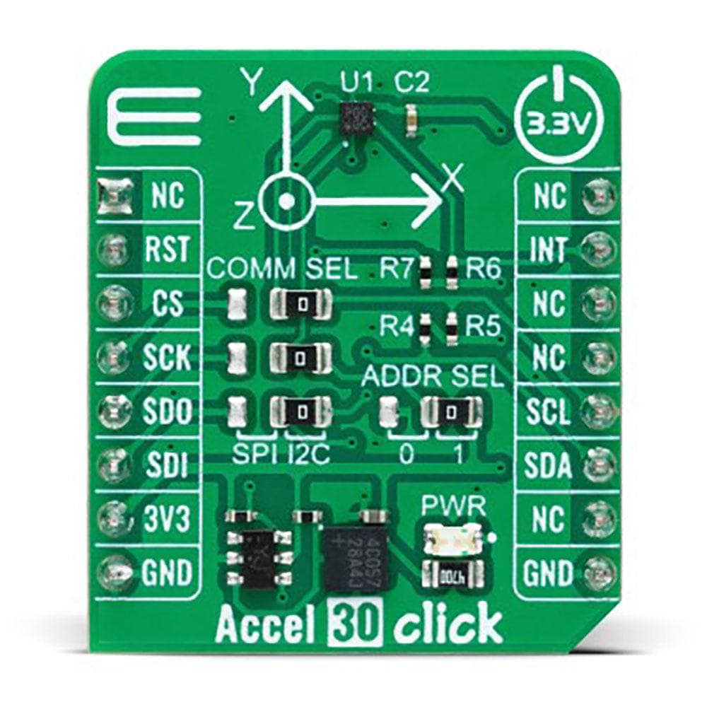 Mikroelektronika d.o.o. MIKROE-5550 Accel 30 Click Board - The Debug Store UK