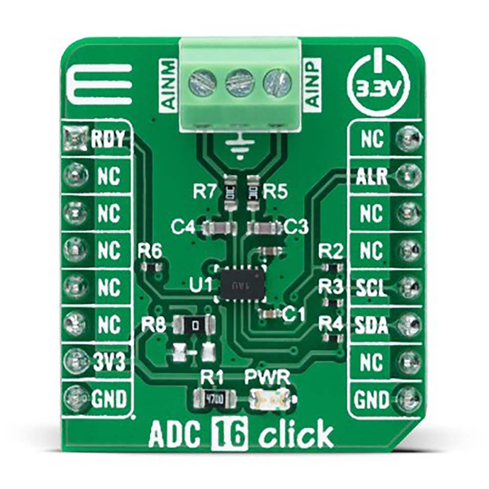 Mikroelektronika d.o.o. MIKROE-4937 ADC 16 Click Board - The Debug Store UK