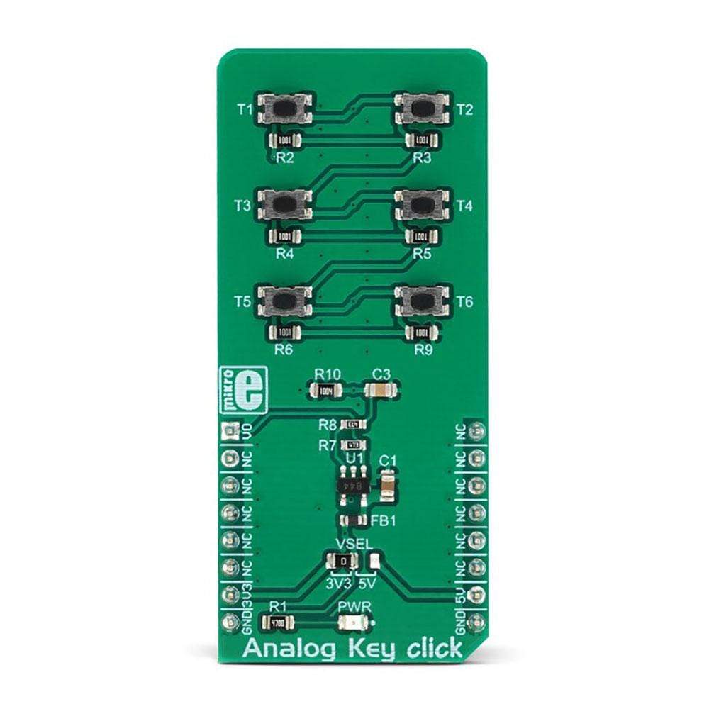 Mikroelektronika d.o.o. MIKROE-3409 Analog Key Click Board - The Debug Store UK