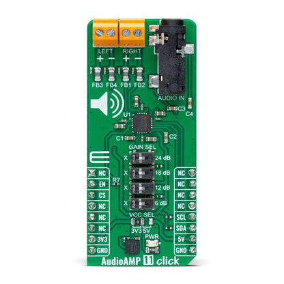 Mikroelektronika d.o.o. MIKROE-5584 AudioAmp 11 Click Board - The Debug Store UK