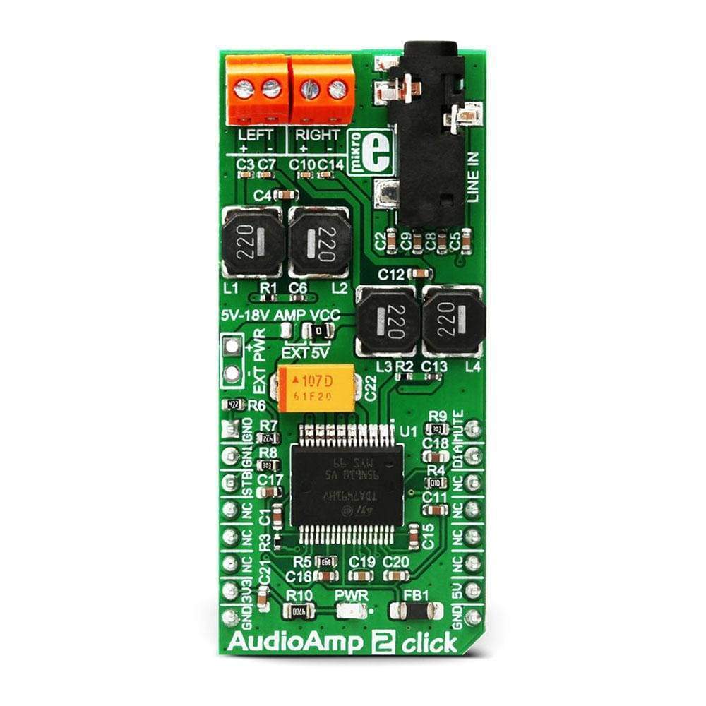Mikroelektronika d.o.o. MIKROE-3077 AudioAmp 2 Click Board - The Debug Store UK