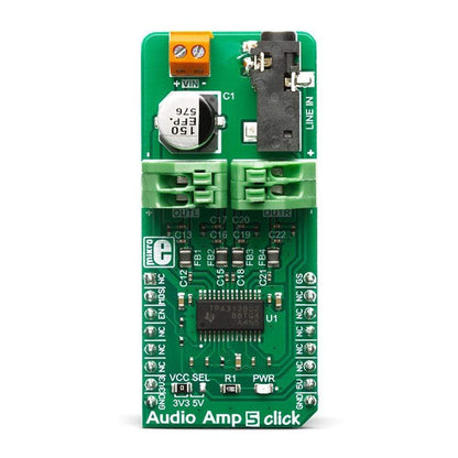 Mikroelektronika d.o.o. MIKROE-3401 AudioAmp 5 Click Board - The Debug Store UK