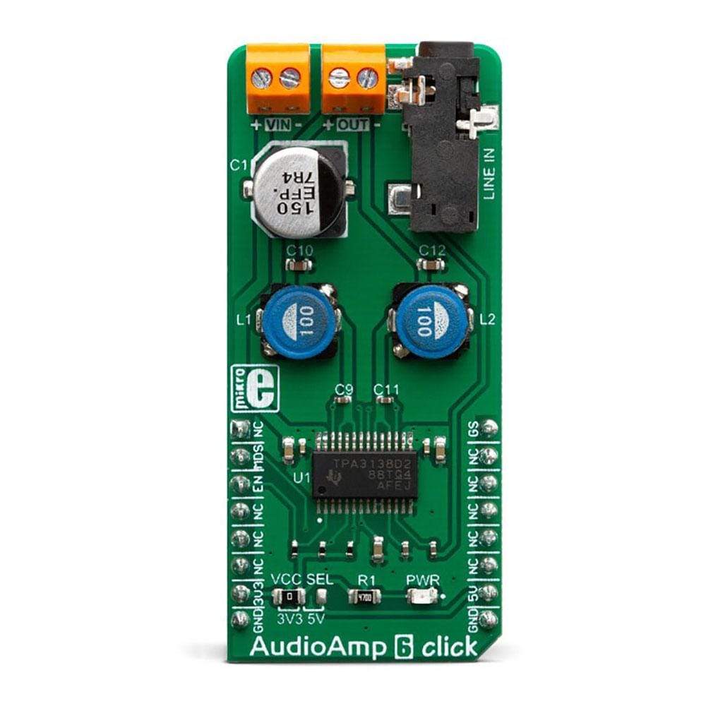 Mikroelektronika d.o.o. MIKROE-3448 AudioAmp 6 Click Board - The Debug Store UK