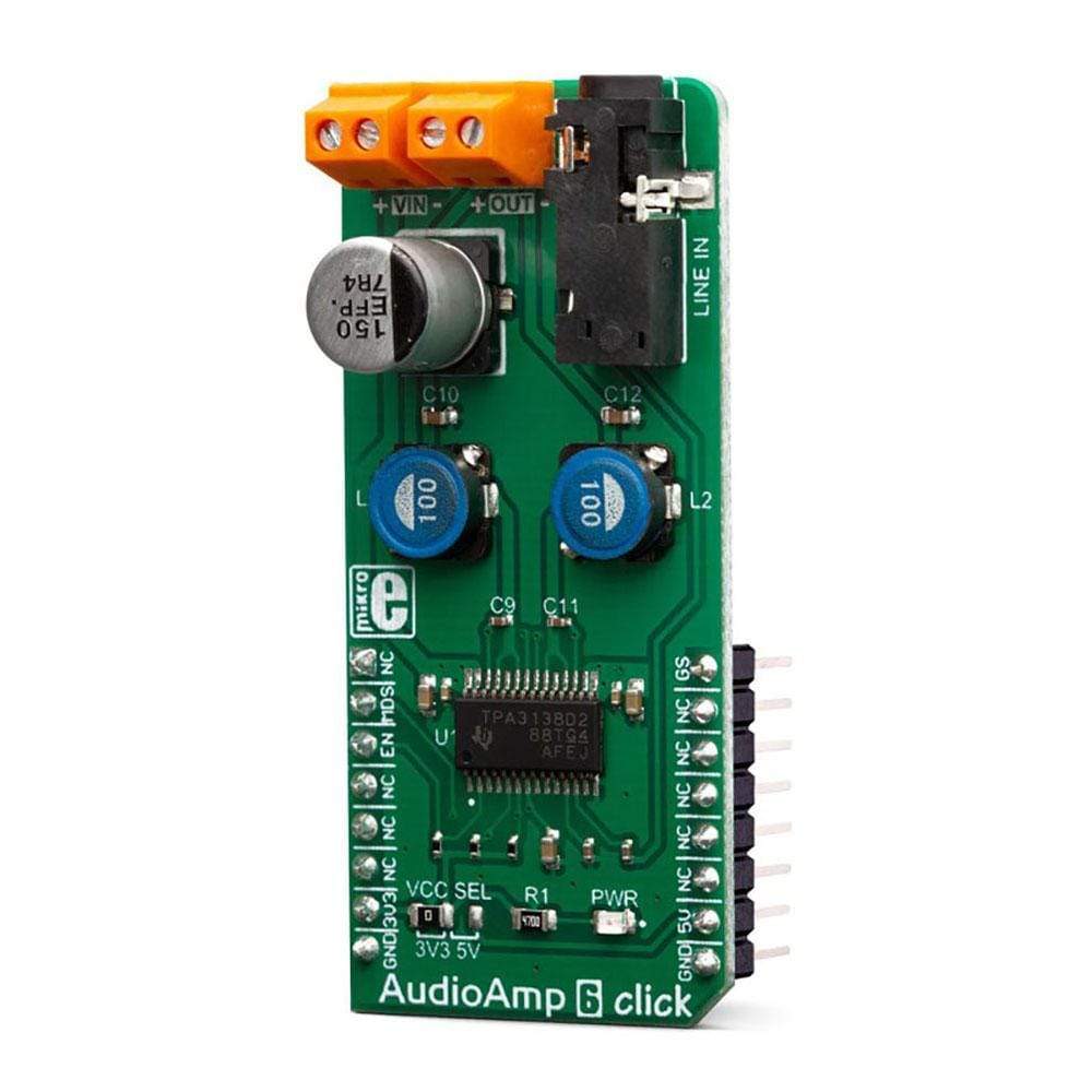 Mikroelektronika d.o.o. MIKROE-3448 AudioAmp 6 Click Board - The Debug Store UK