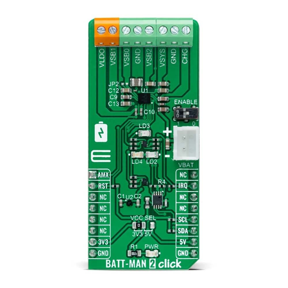 Mikroelektronika d.o.o. MIKROE-4837 BATT-MAN 2 Click Board - The Debug Store UK