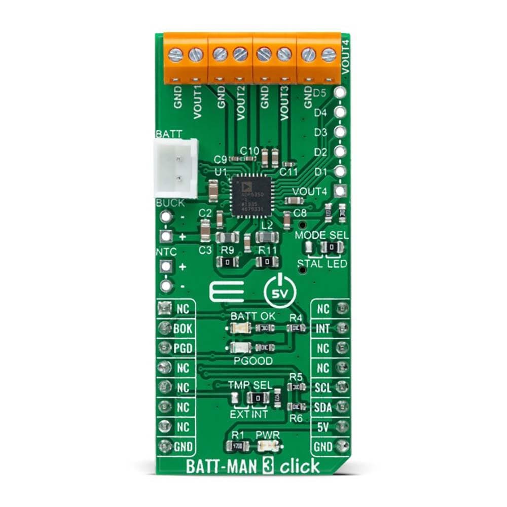 Mikroelektronika d.o.o. MIKROE-4909 BATT-MAN 3 Click Board - The Debug Store UK