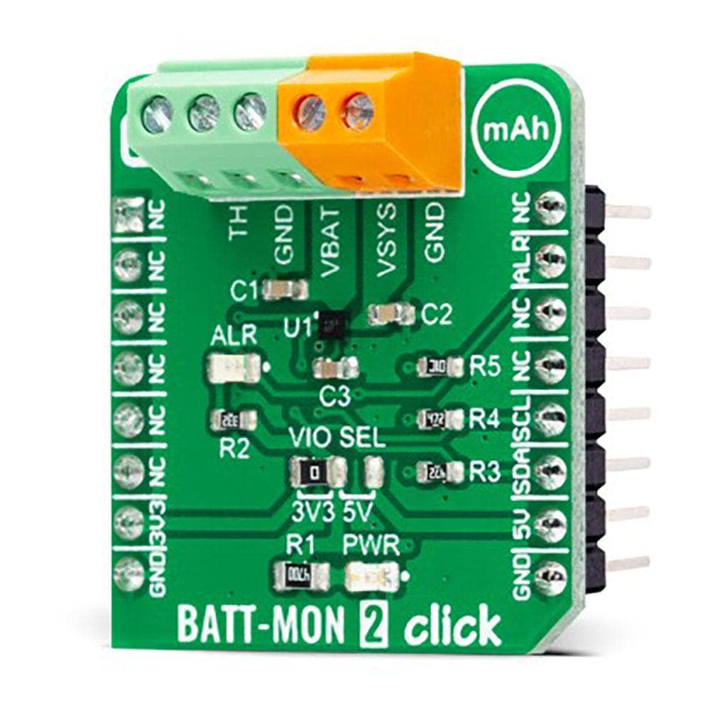 Mikroelektronika d.o.o. MIKROE-5019 BATT-MON 2 Click Board - The Debug Store UK