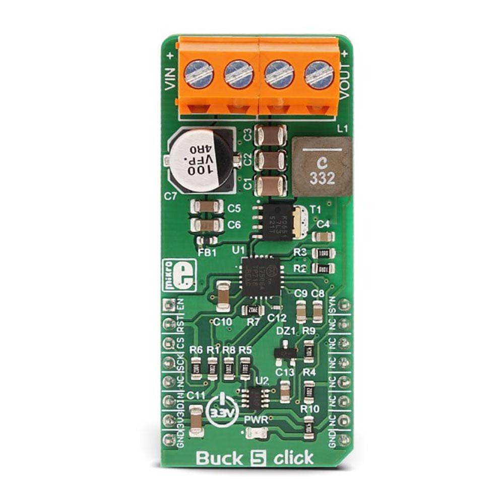 Mikroelektronika d.o.o. MIKROE-3100 Buck 5 Click Board - The Debug Store UK