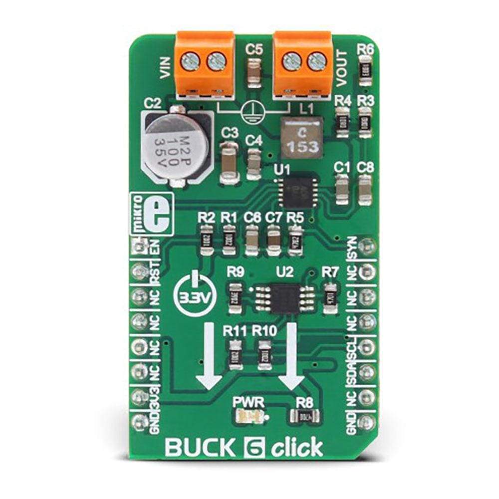 Mikroelektronika d.o.o. MIKROE-2957 Buck 6 Click Board - The Debug Store UK