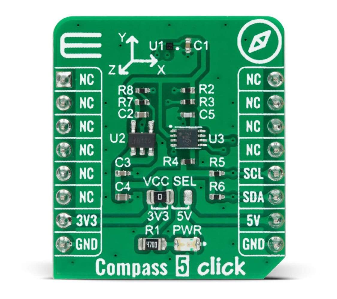 Mikroelektronika d.o.o. MIKROE-4366 Compass 5 Click Board - The Debug Store UK