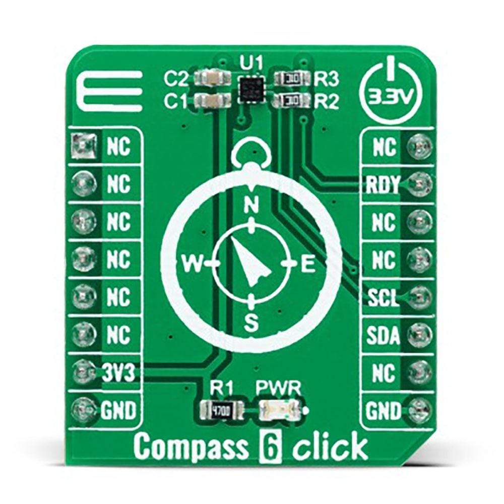 Mikroelektronika d.o.o. MIKROE-4796 Compass 6 Click Board - The Debug Store UK