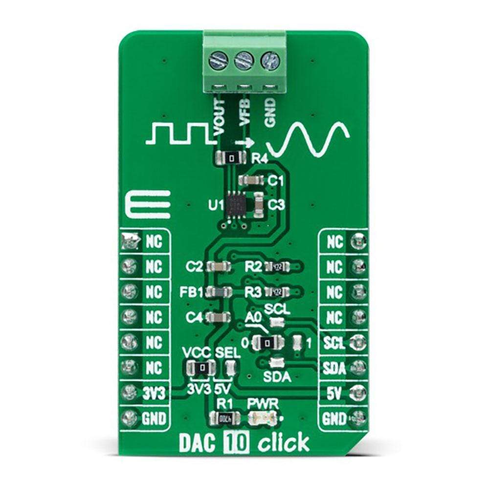 Mikroelektronika d.o.o. MIKROE-4732 DAC 10 Click Board - The Debug Store UK
