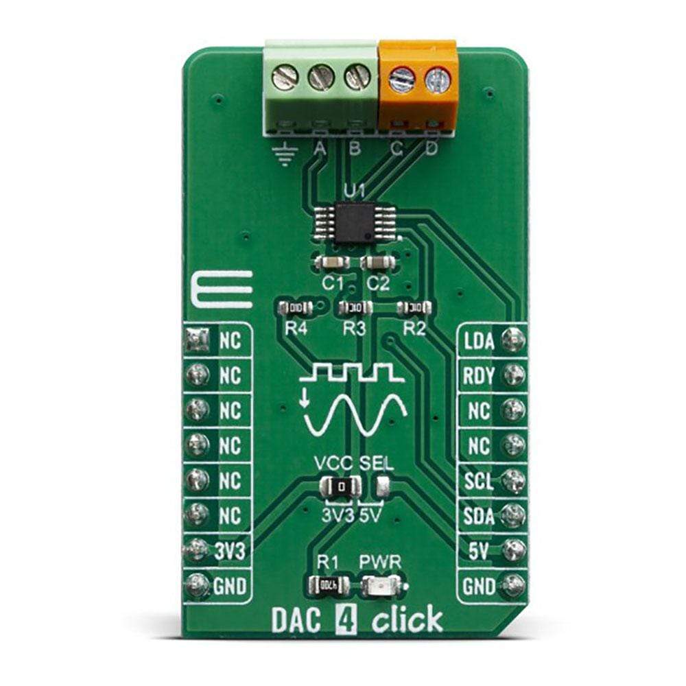 Mikroelektronika d.o.o. MIKROE-3707 DAC 4 Click Board - The Debug Store UK