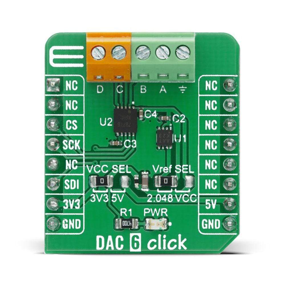 Mikroelektronika d.o.o. MIKROE-4206 DAC 6 Click Board - The Debug Store UK