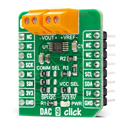 Mikroelektronika d.o.o. MIKROE-4332 DAC 9 Click Board - The Debug Store UK