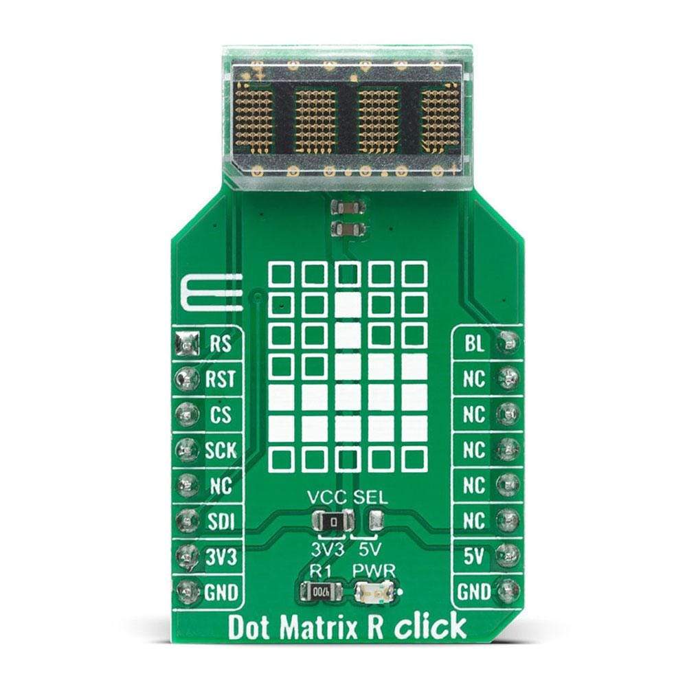 Mikroelektronika d.o.o. MIKROE-4169 DotMatrix R Click Board - The Debug Store UK
