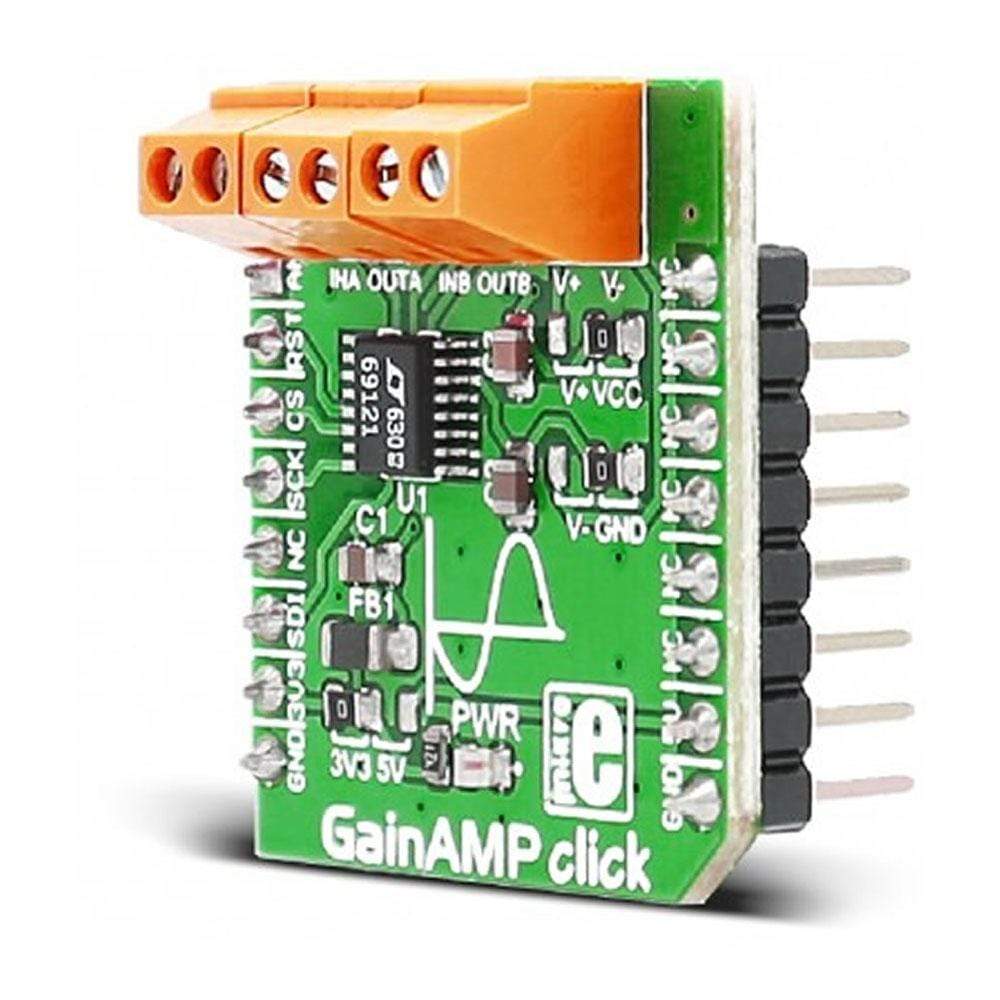 Mikroelektronika d.o.o. MIKROE-2555 GainAMP Click Board - The Debug Store UK