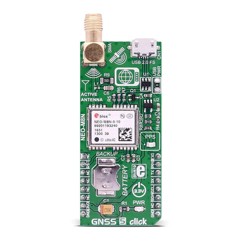 Mikroelektronika d.o.o. MIKROE-2670 GNSS 5 Click Board - The Debug Store UK