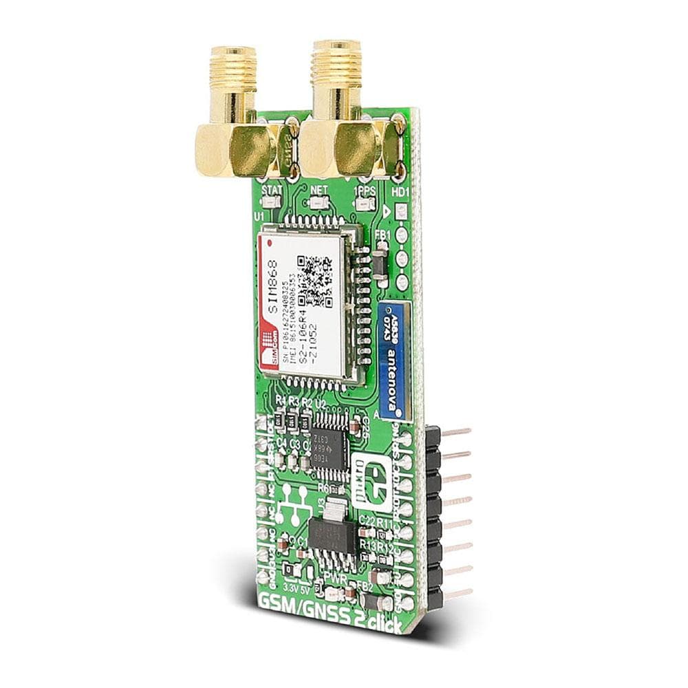 Mikroelektronika d.o.o. MIKROE-2440 GSM/GNSS 2 Click Board - The Debug Store UK
