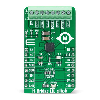 Mikroelektronika d.o.o. MIKROE-5108 H-Bridge 10 Click Board - The Debug Store UK