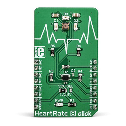 Mikroelektronika d.o.o. MIKROE-3218 Heart Rate 8 Click Board - The Debug Store UK