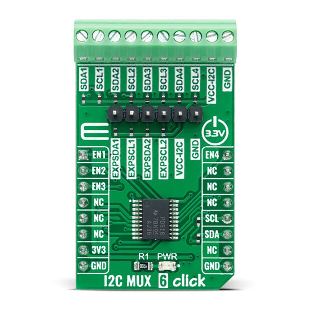 Mikroelektronika d.o.o. MIKROE-5168 I2C MUX 6 Click Board - The Debug Store UK