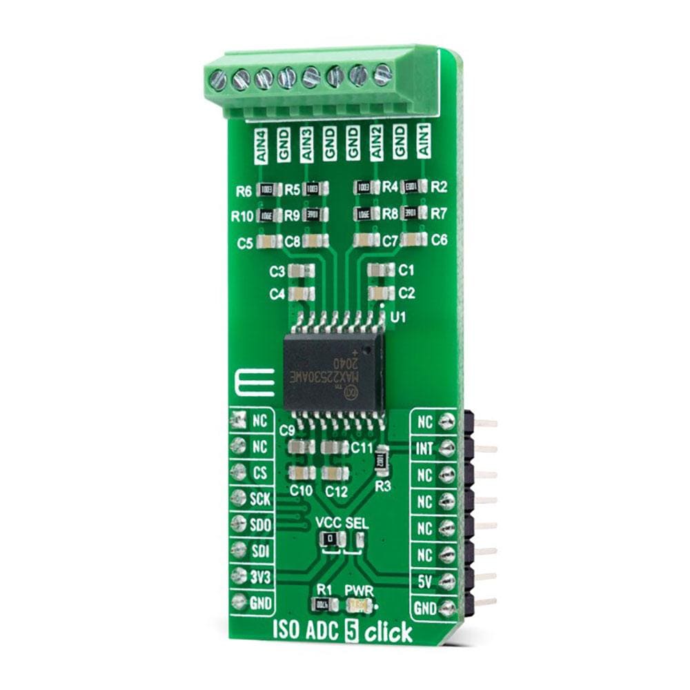 Mikroelektronika d.o.o. MIKROE-4758 ISO ADC 5 Click Board - The Debug Store UK