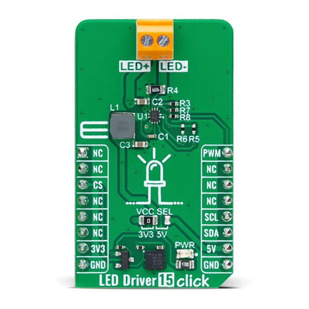 Mikroelektronika d.o.o. MIKROE-5583 LED Driver 15 Click Board - The Debug Store UK