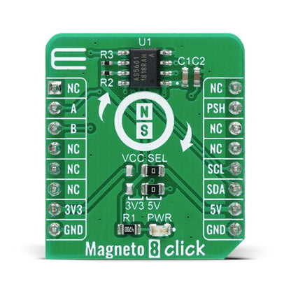 Mikroelektronika d.o.o. MIKROE-4204 Magneto 8 Click Board - The Debug Store UK