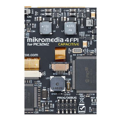 Mikroelektronika d.o.o. MIKROE-4983 Mikromedia 4 for PIC32MZ CAPACITIVE FPI with Frame - The Debug Store UK