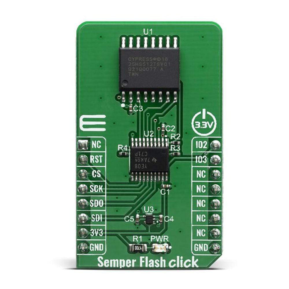 Mikroelektronika d.o.o. MIKROE-3823 Semper Flash Click Board - The Debug Store UK