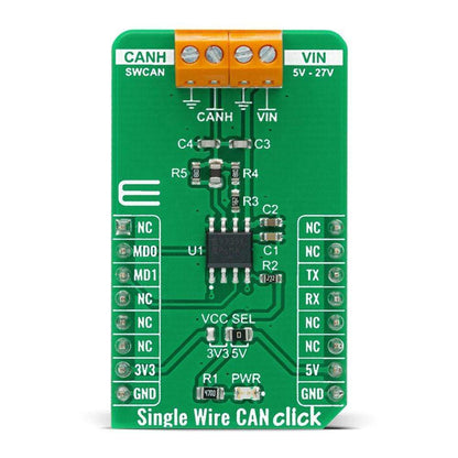 Mikroelektronika d.o.o. MIKROE-4225 Single Wire CAN Click Board - The Debug Store UK