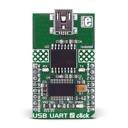 Mikroelektronika d.o.o. MIKROE-2674 USB UART 2 Click Board - The Debug Store UK