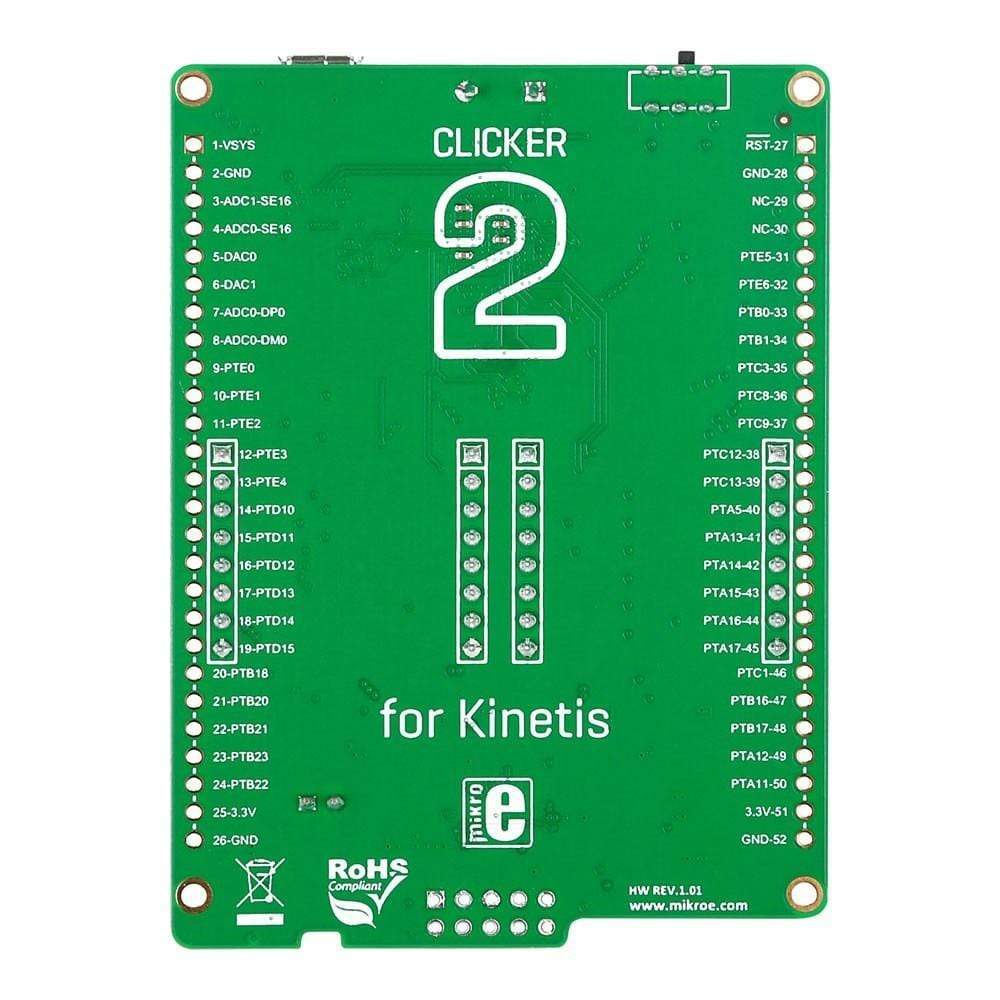 Mikroelektronika d.o.o. MIKROE-2329 Clicker Board 2 for Kinetis - The Debug Store UK