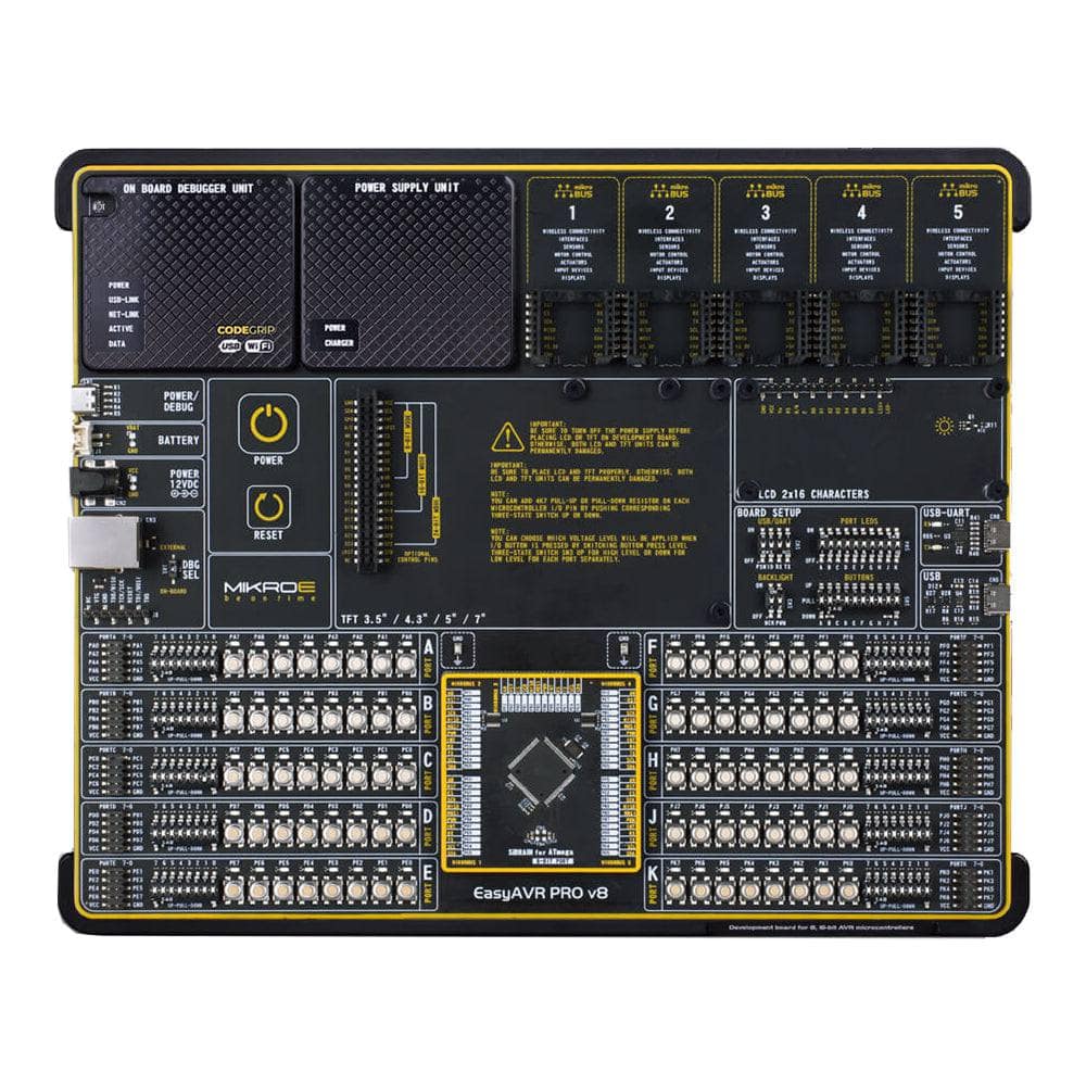 Mikroelektronika d.o.o. MIKROE-5342 EasyAVR PRO v8 Development Board - The Debug Store UK