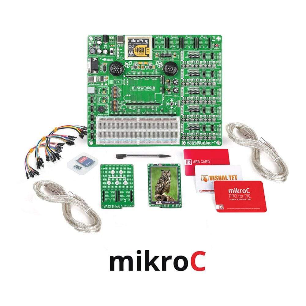 Mikroelektronika d.o.o. MIKROE-2640 MikroLAB for mikroMedia - PIC18FK - mikroC - The Debug Store UK