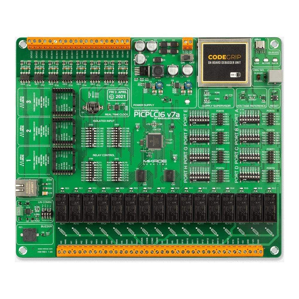 Mikroelektronika d.o.o. MIKROE-465 PICPLC16 v6 PLC Board - The Debug Store UK