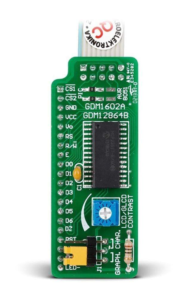 Mikroelektronika d.o.o. MIKROE-154 Serial LCD/GLCD Adapter Board - The Debug Store UK