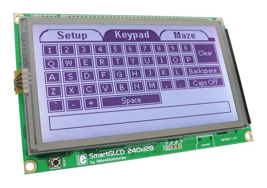 Mikroelektronika d.o.o. MIKROE-762 SmartGLCD 240x128 Board - The Debug Store UK