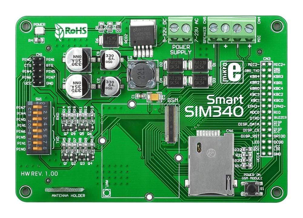 Mikroelektronika d.o.o. MIKROE-548 SmartSIM340Z Board - The Debug Store UK