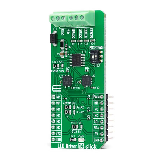 Mikroelektronika d.o.o. MIKROE-4996 LED Driver 14 Click Board - The Debug Store UK